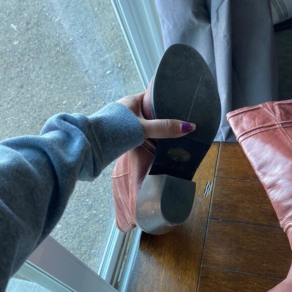 Fossil Felicia Chili Brown Leather hit just below the knee distressed size 6.5 - Picture 9 of 9